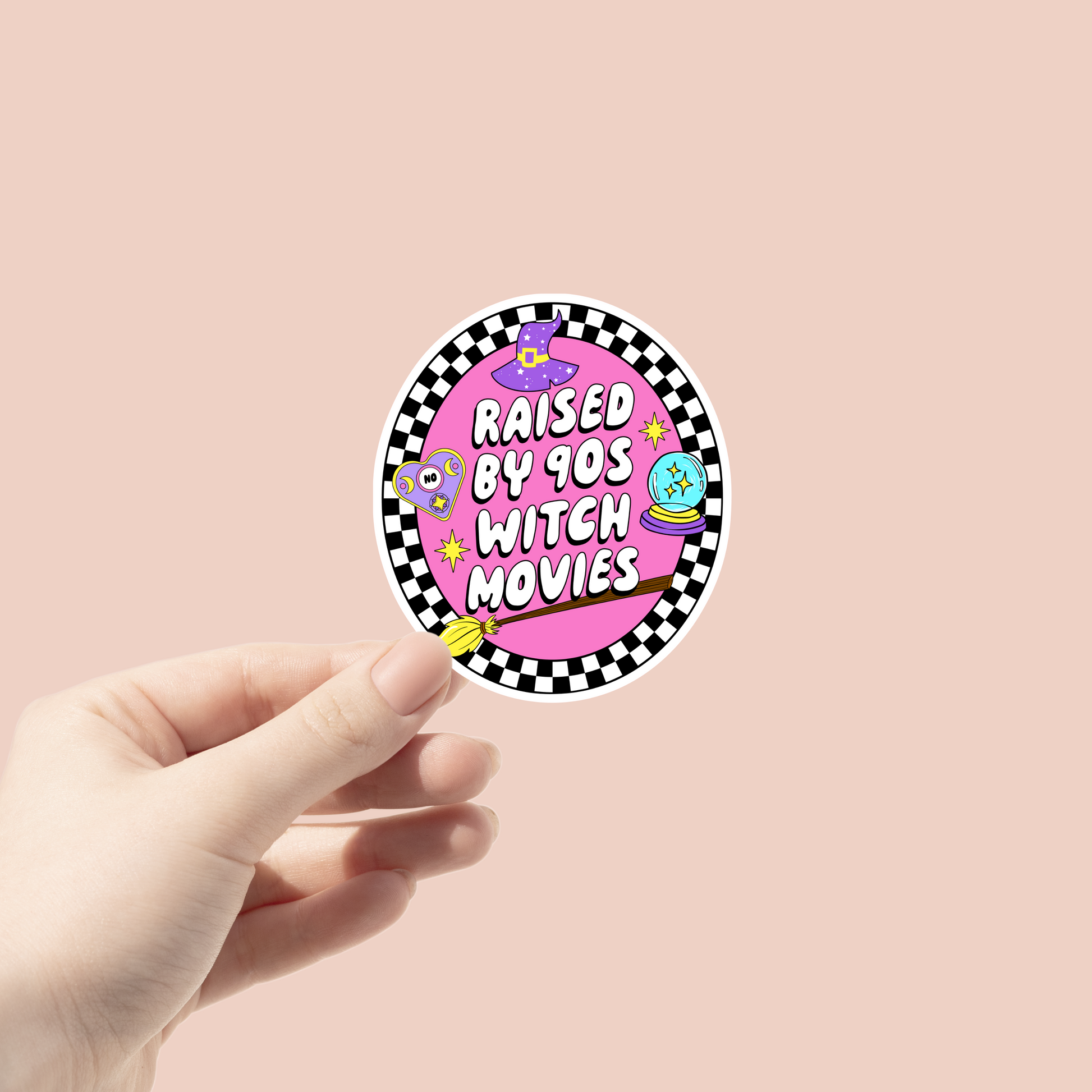 Raised By 90's Witch Movies Sticker Glitter Paper Scissors sticker art-noise.myshopify.com raised-by-90s-witch-movies-sticker