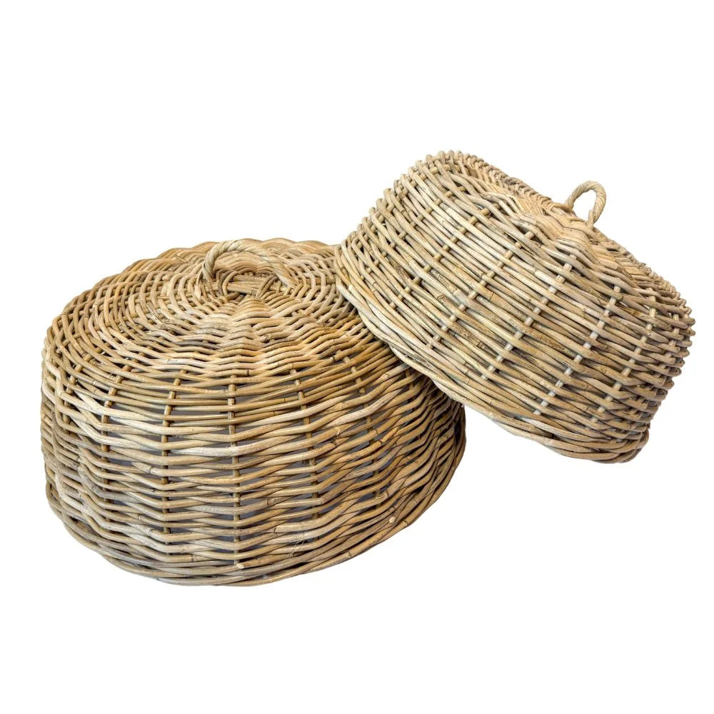 Rattan Cloche Dome Food Cover (Summer '25 Add-On) Clementine Home Floral Gift product_type art-noise.myshopify.com rattan-cloche-dome-food-cover-summer-25-add-on