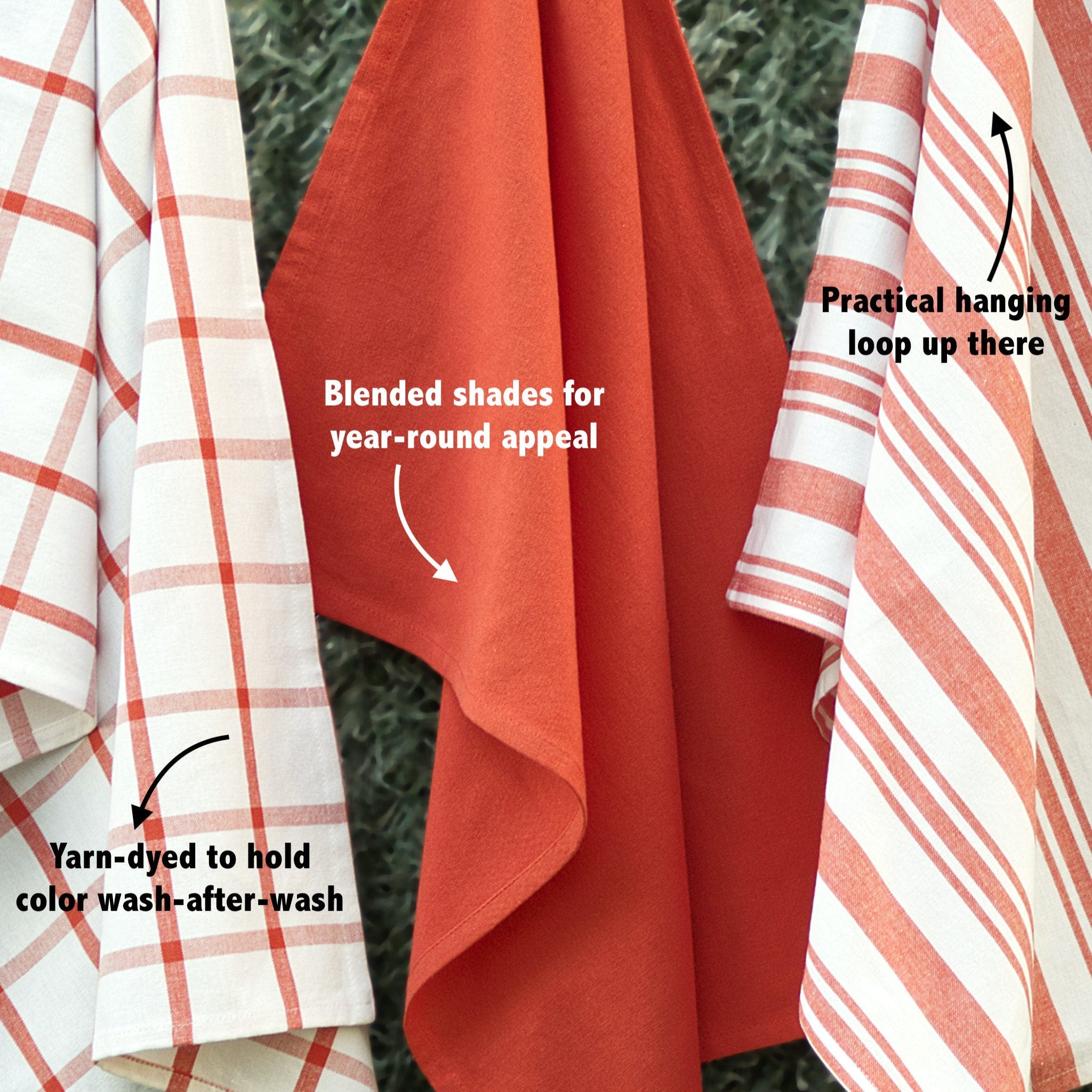 Decade Classic Tea Towels: 3 Colors-Set/3