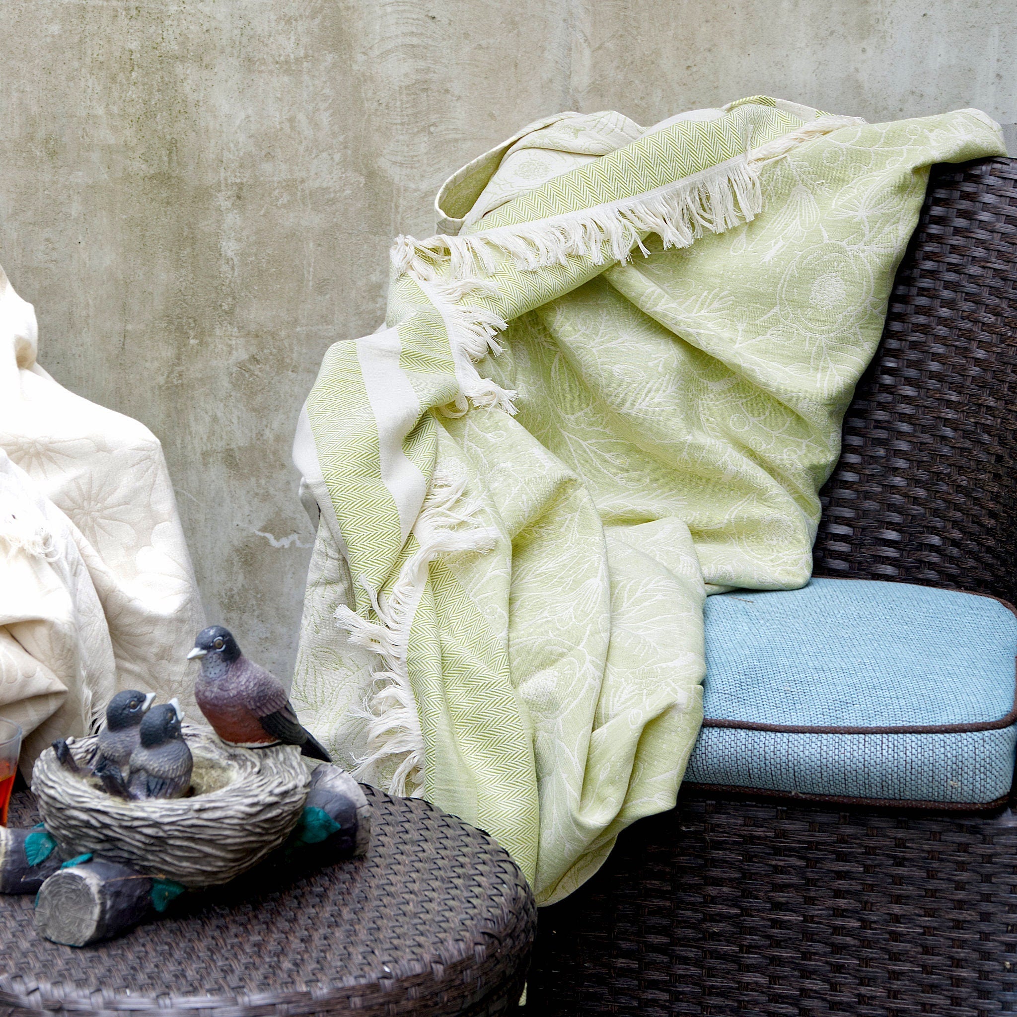 Reversible Wearable Cotton Throw: 3 Colors