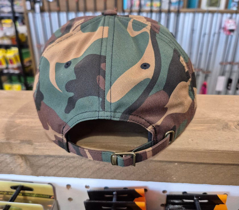 🍁Stony Tackle Classic Dad's Cap Adjustable Green Camo w/Tan/Green Logo