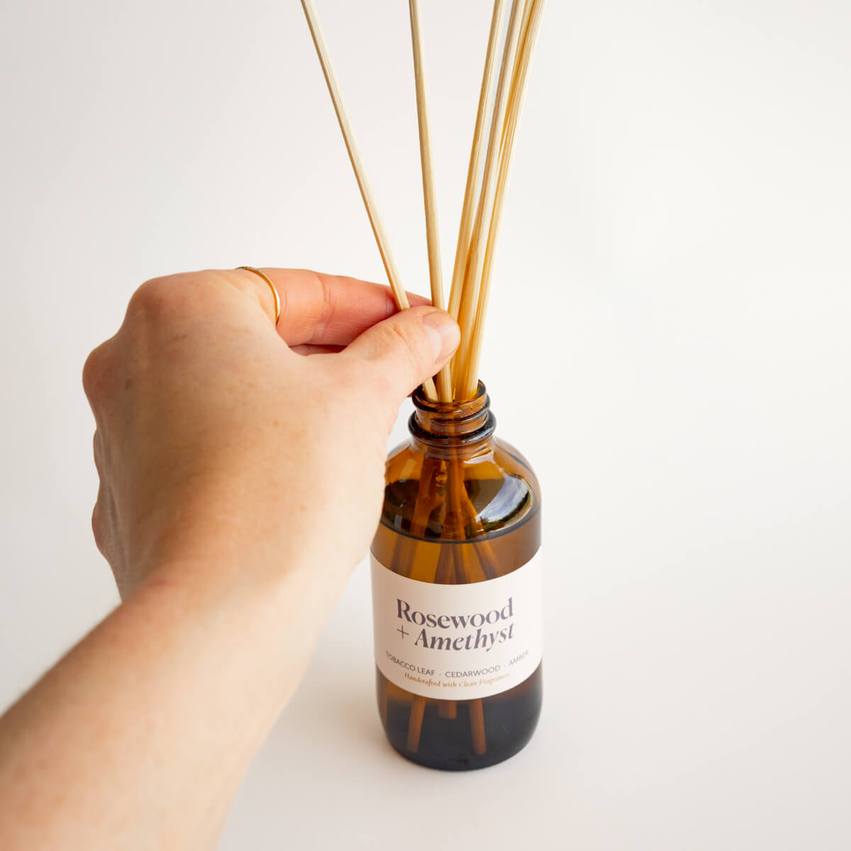 Rosewood + Amethyst Reed Diffuser Misiyo Candle Co Reed Diffusers art-noise.myshopify.com rosewood-amethyst-reed-diffuser