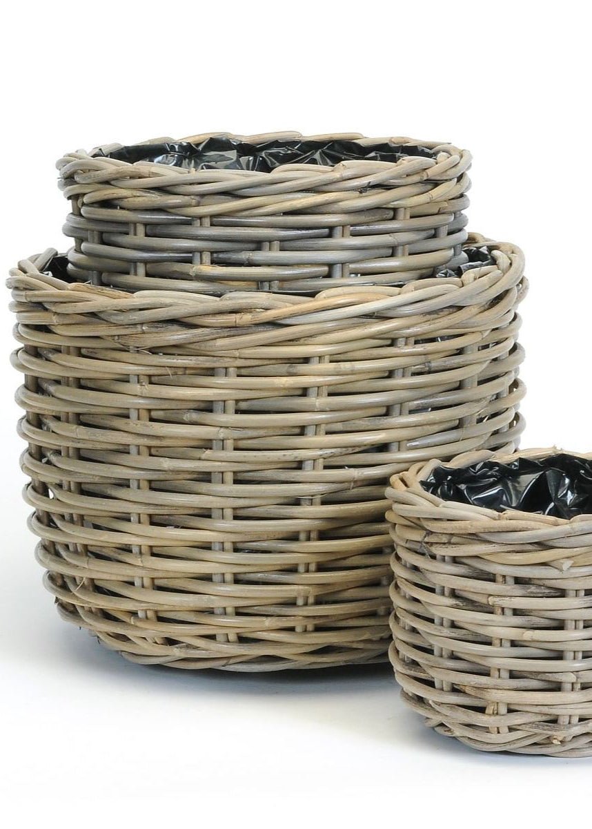 Round Basket Planters Clementine Home Floral Gift product_type art-noise.myshopify.com round-basket-planters