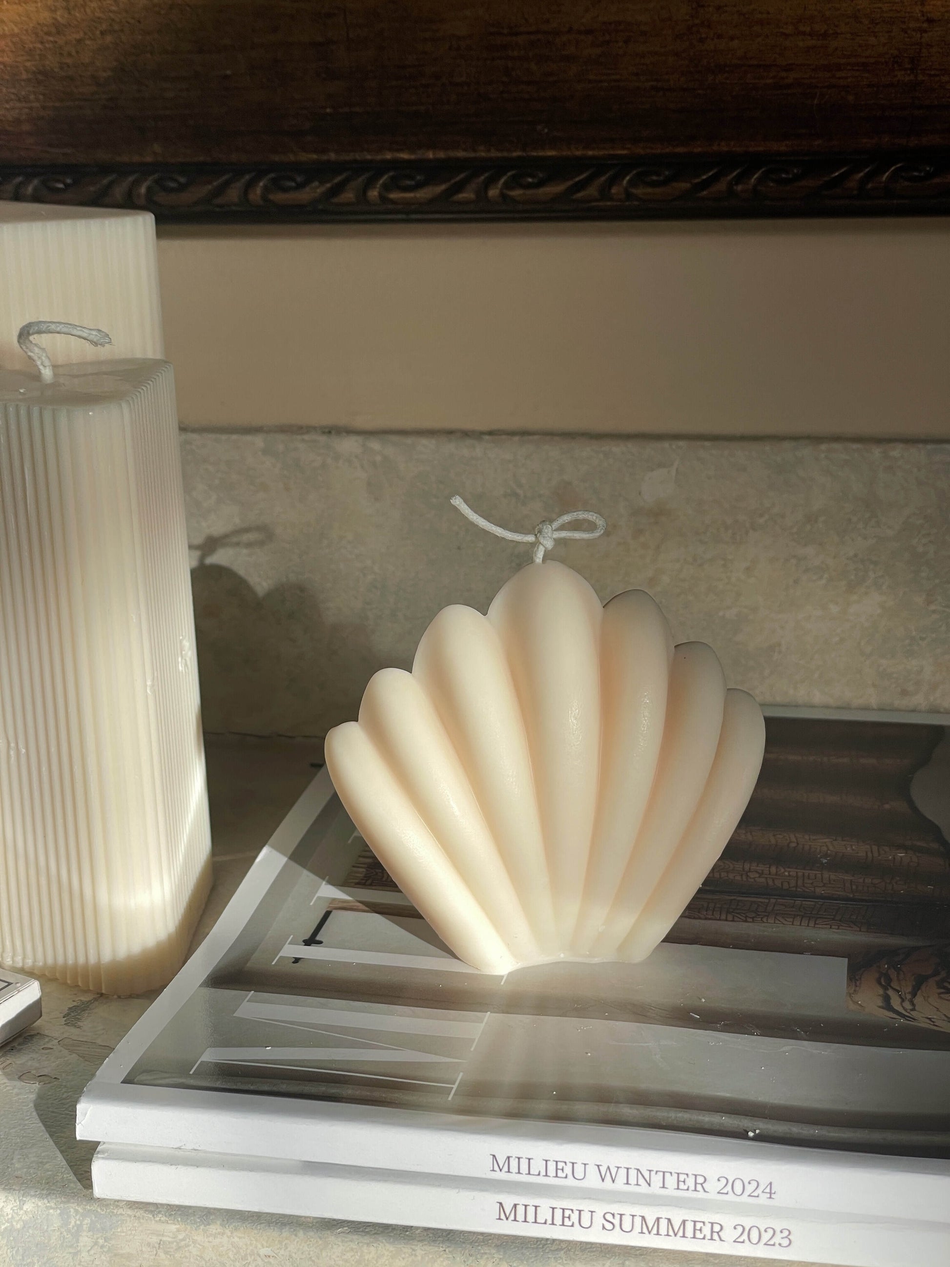 Elegant Shell Eloise and Oliver Decorative Candle art-noise.myshopify.com elegant-shell