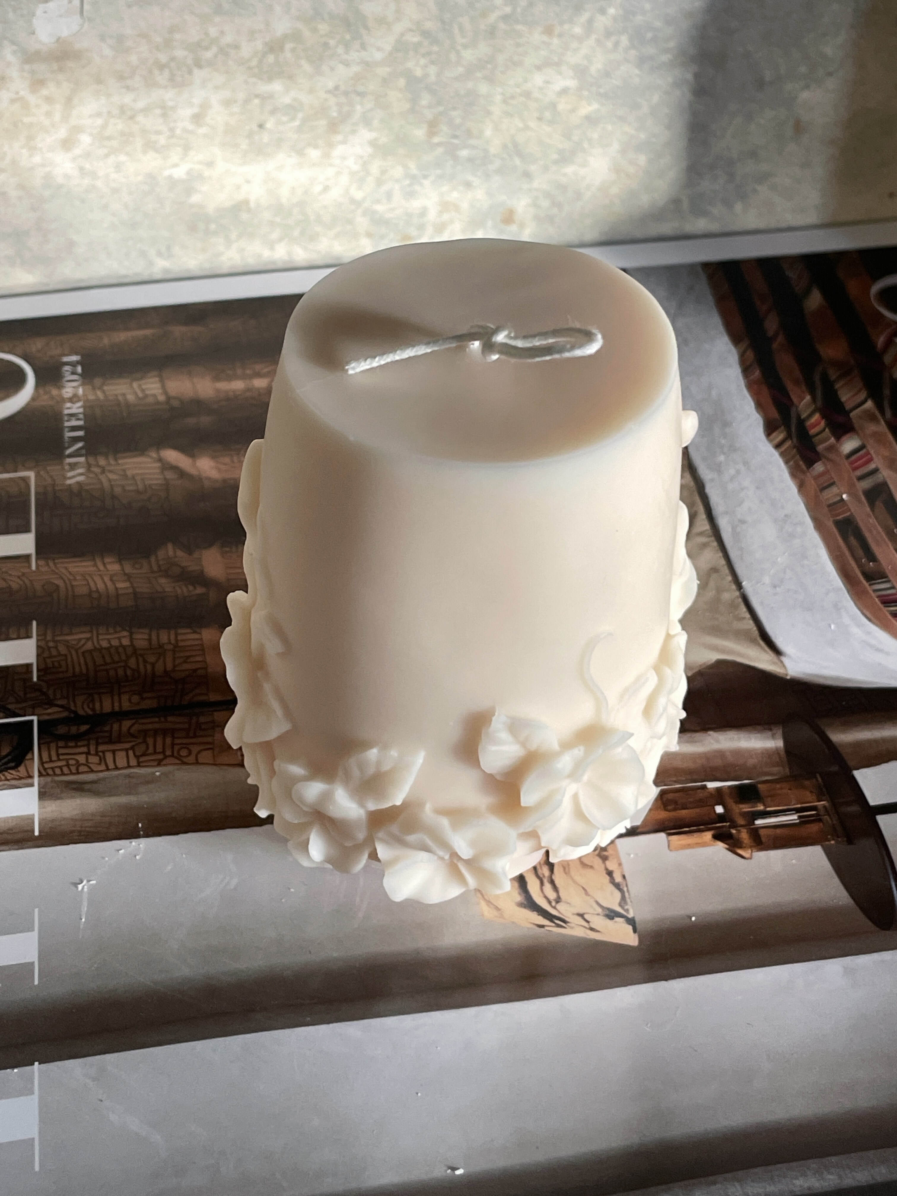 Floral Pillar Eloise and Oliver Decorative Candle art-noise.myshopify.com floral-pillar