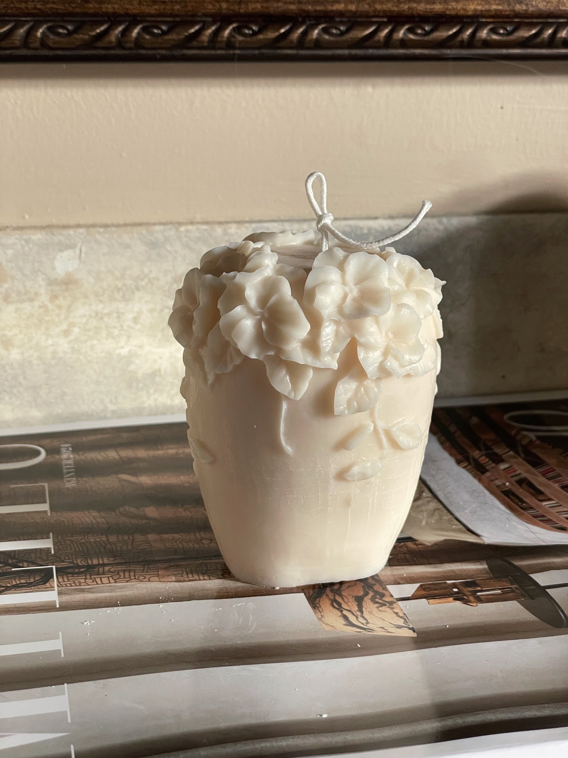 Floral Pillar Eloise and Oliver Decorative Candle art-noise.myshopify.com floral-pillar