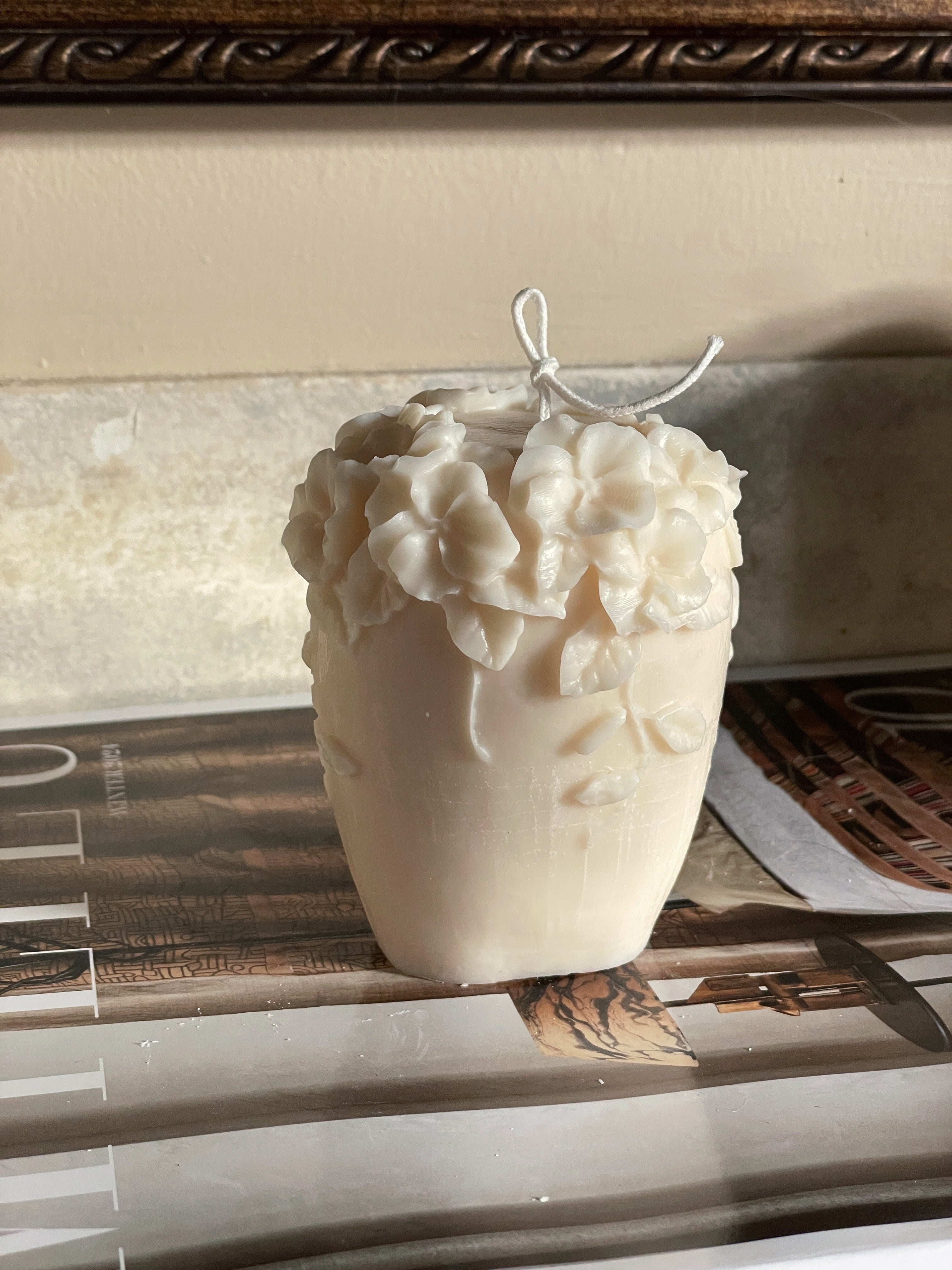 Floral Pillar Eloise and Oliver Decorative Candle art-noise.myshopify.com floral-pillar