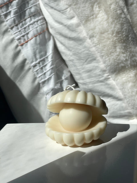 Pearl Shell Eloise and Oliver Decorative Candle art-noise.myshopify.com pearl-shell
