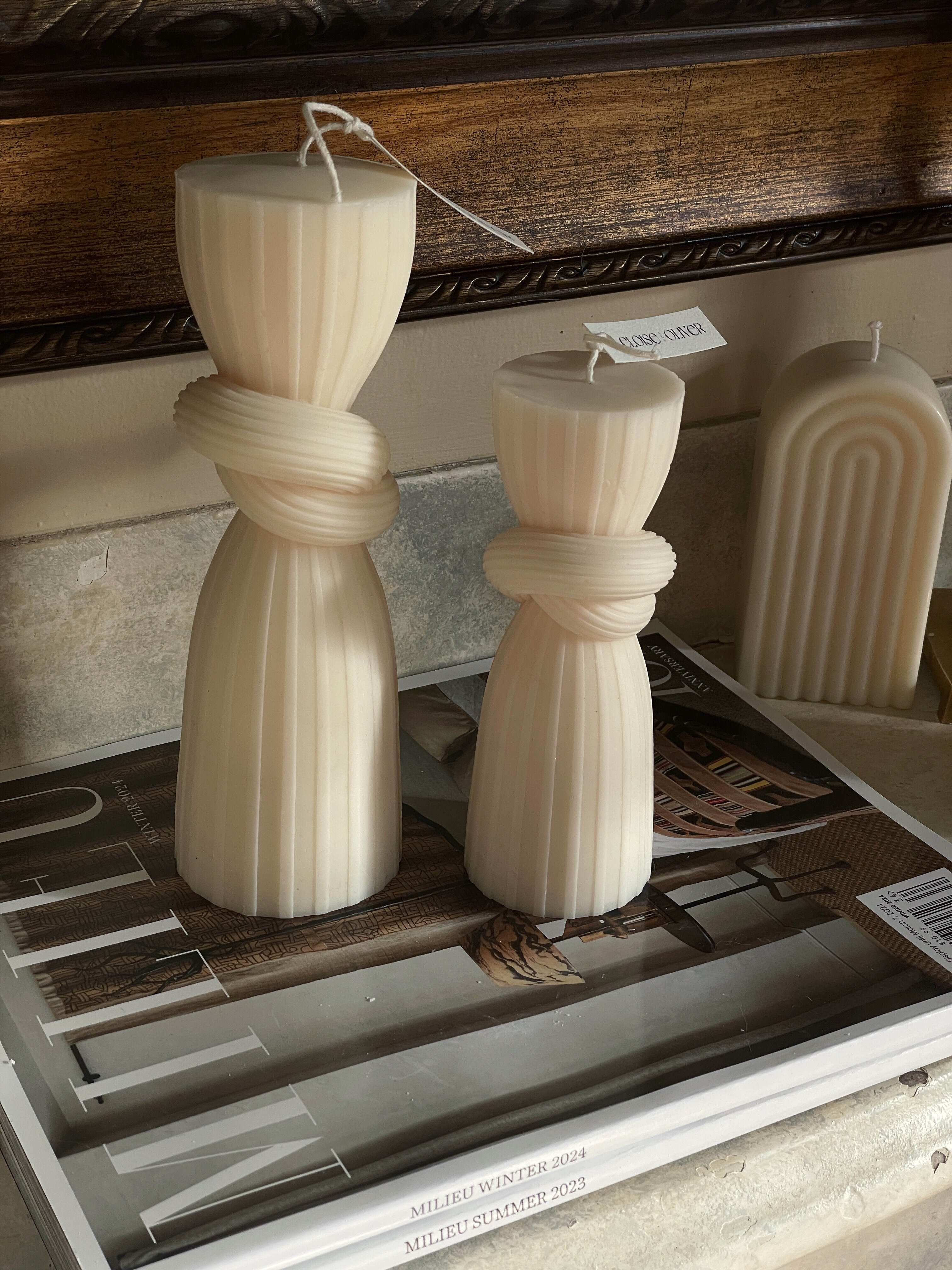 Hourglass Eloise and Oliver Decorative Candle art-noise.myshopify.com hourglass