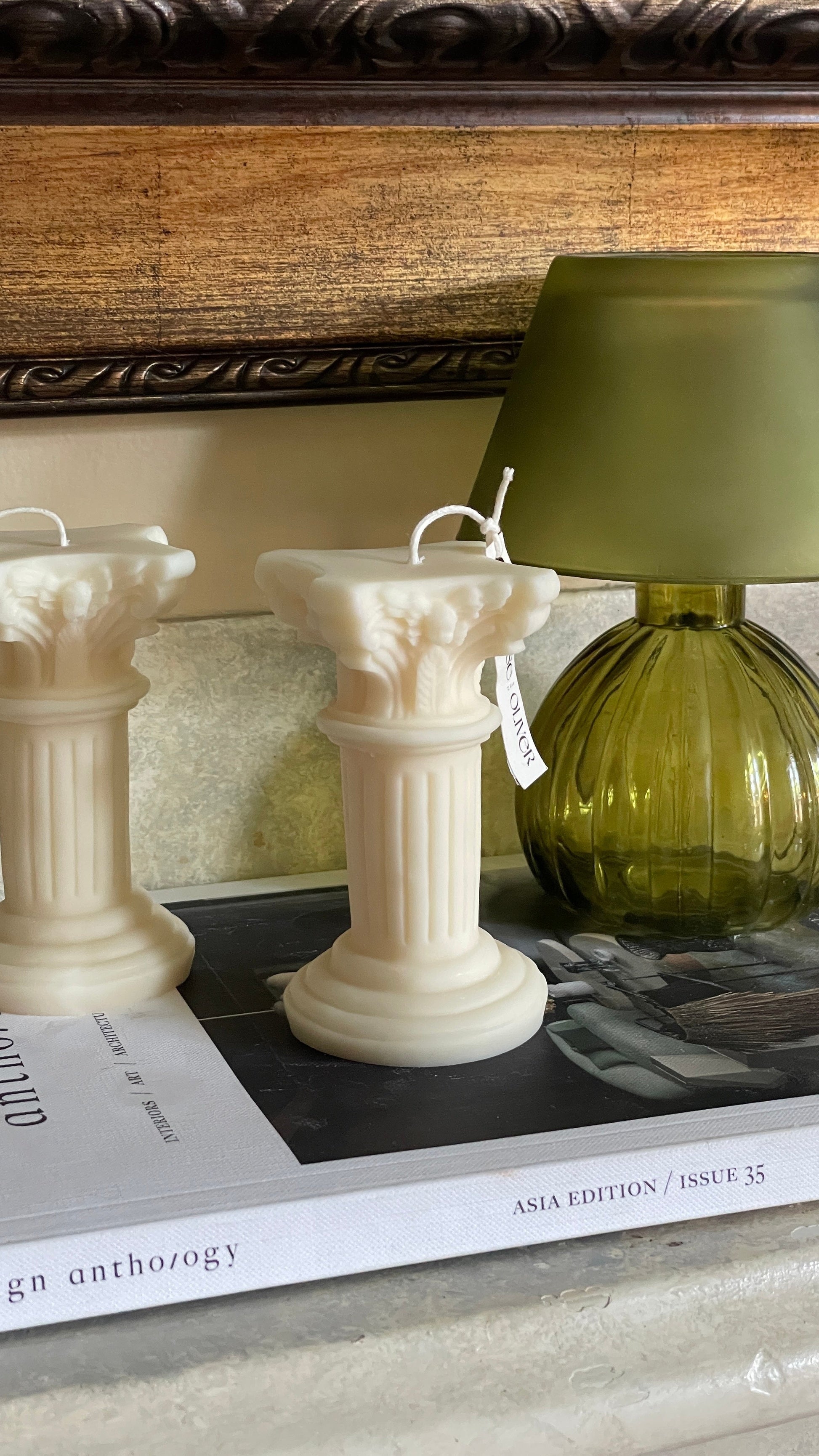Roman Pillar Eloise and Oliver Decorative Candle art-noise.myshopify.com roman-pillar