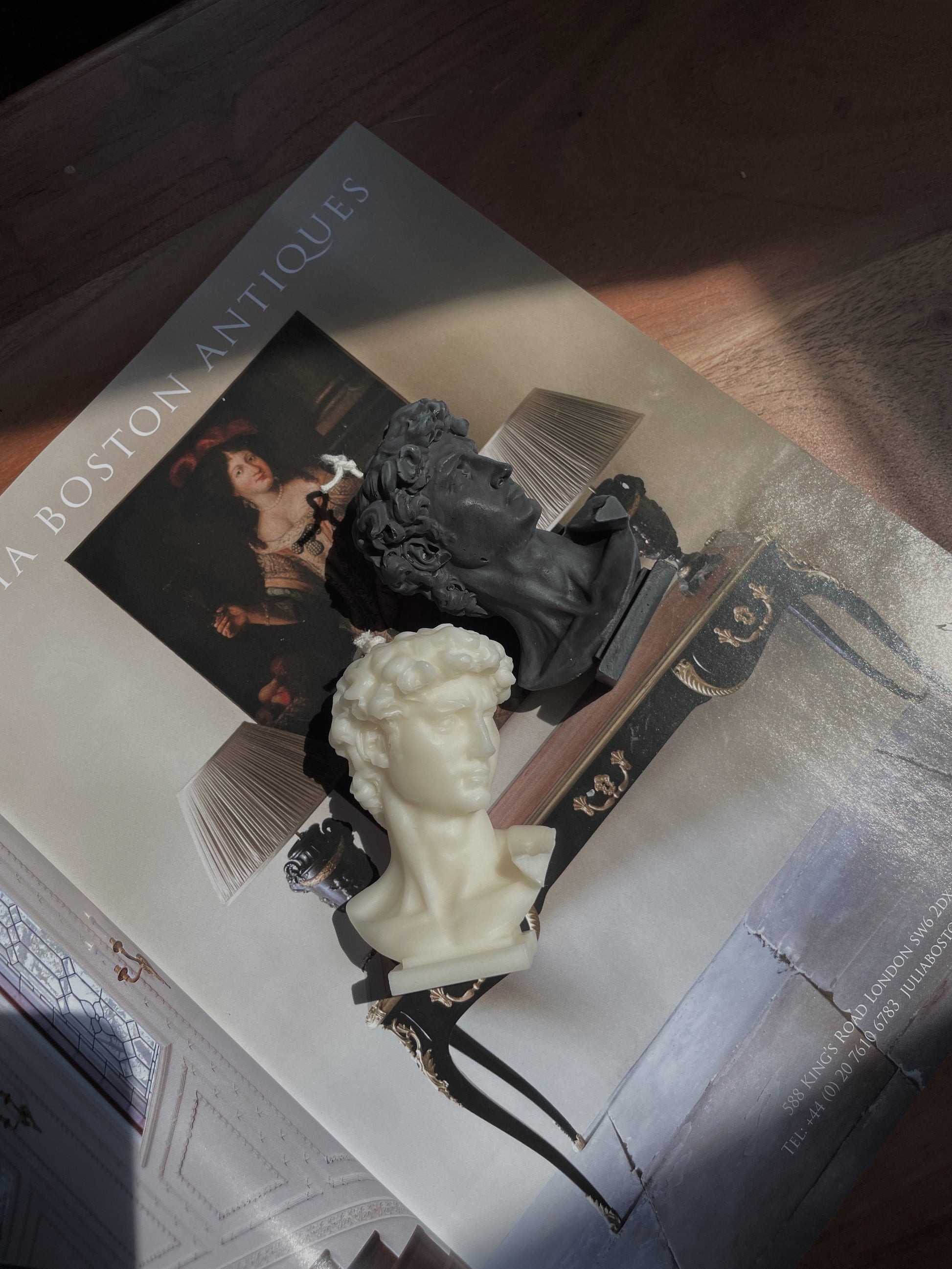 David Bust Eloise and Oliver Sculpture Candle art-noise.myshopify.com david-bust