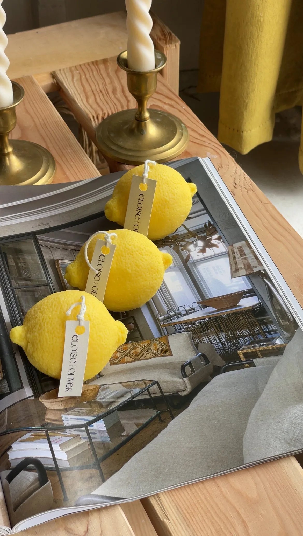 Lemon Eloise and Oliver Decorative Candle art-noise.myshopify.com lemon Lemon Eloise and Oliver Decorative Candle art-noise.myshopify.com lemon