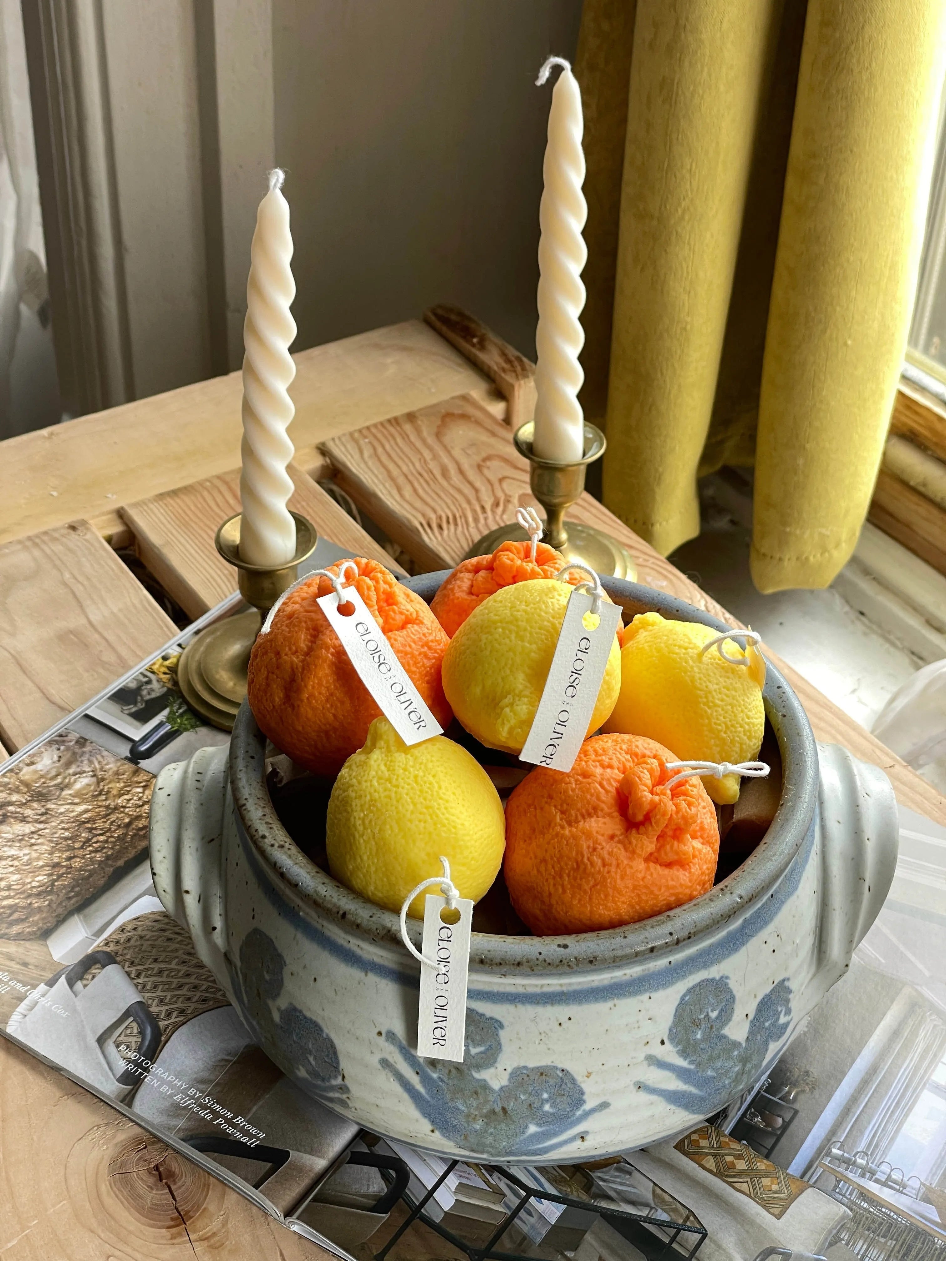 Lemon Eloise and Oliver Decorative Candle art-noise.myshopify.com lemon Lemon Eloise and Oliver Decorative Candle art-noise.myshopify.com lemon