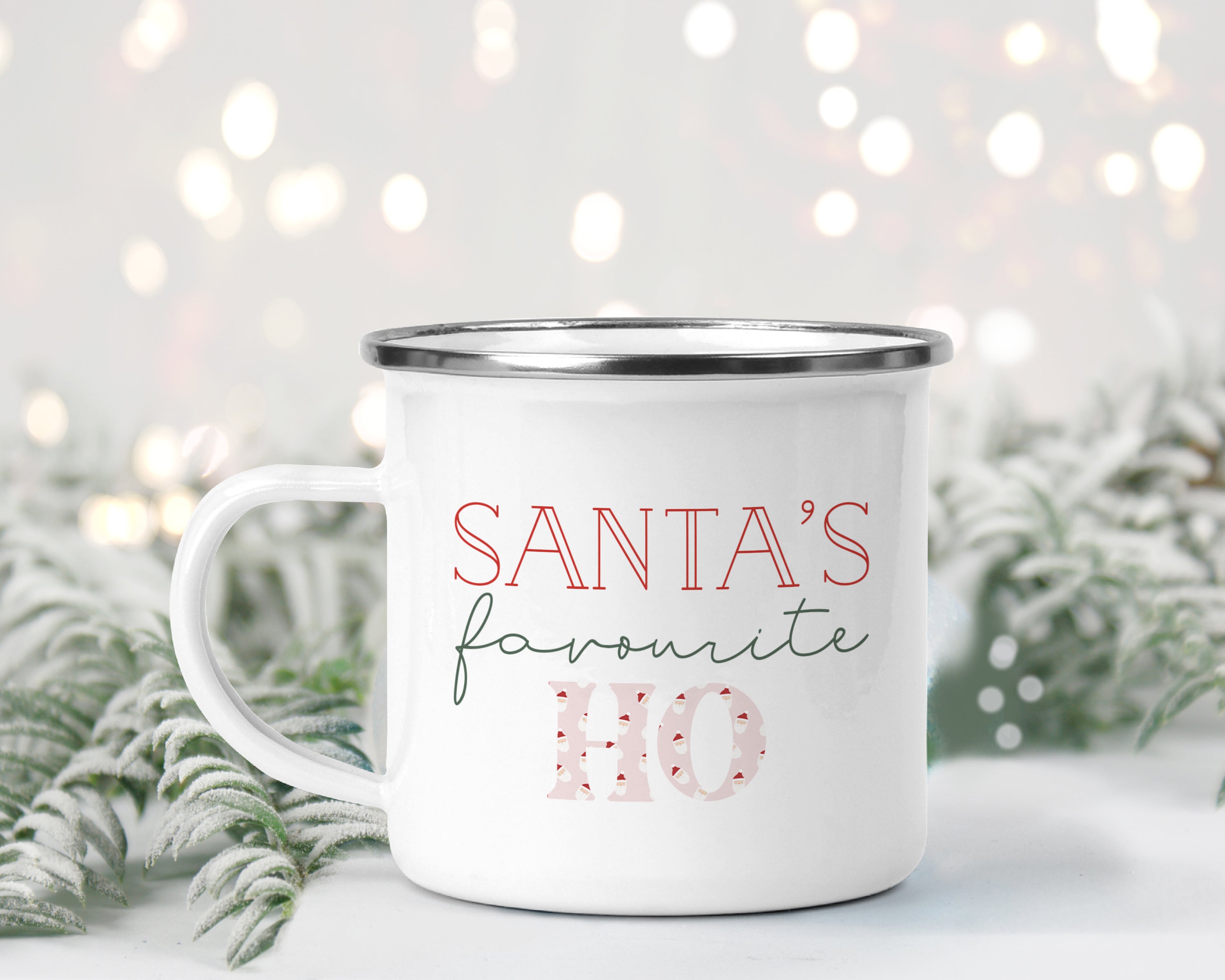 Santa's favourite HO Enamel Mug Creativien product_type art-noise.myshopify.com santas-favourite-ho-enamel-mug