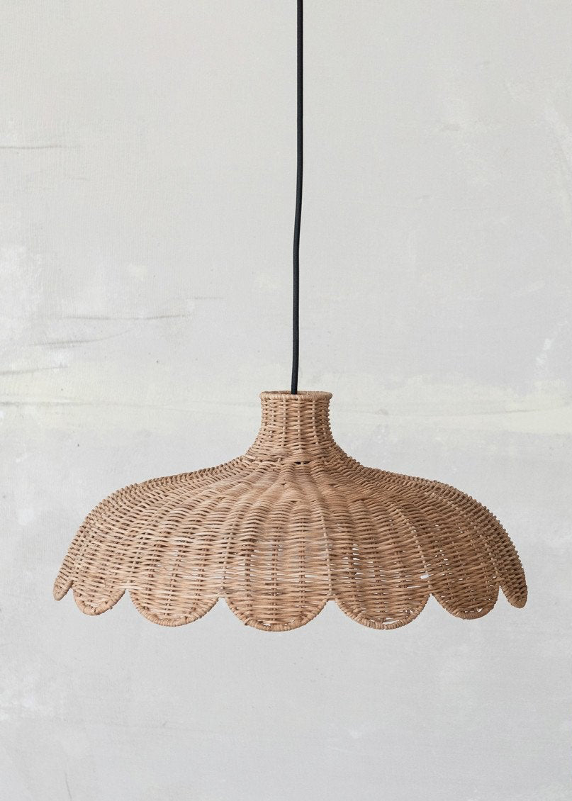 Scalloped Rattan Pendant Clementine Home Floral Gift product_type art-noise.myshopify.com scalloped-rattan-pendant