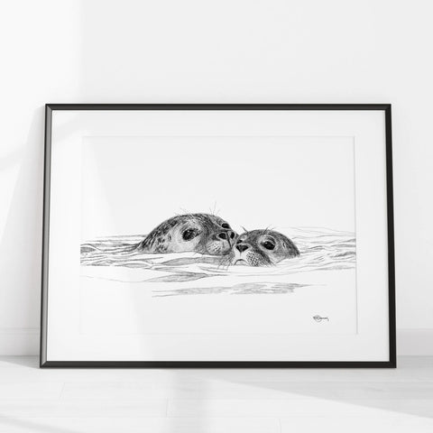 Seal with cub - illustration LE NID atelier illustration art-noise.myshopify.com seal-with-cub-illustration Seal with cub - illustration LE NID atelier illustration art-noise.myshopify.com seal-with-cub-illustration