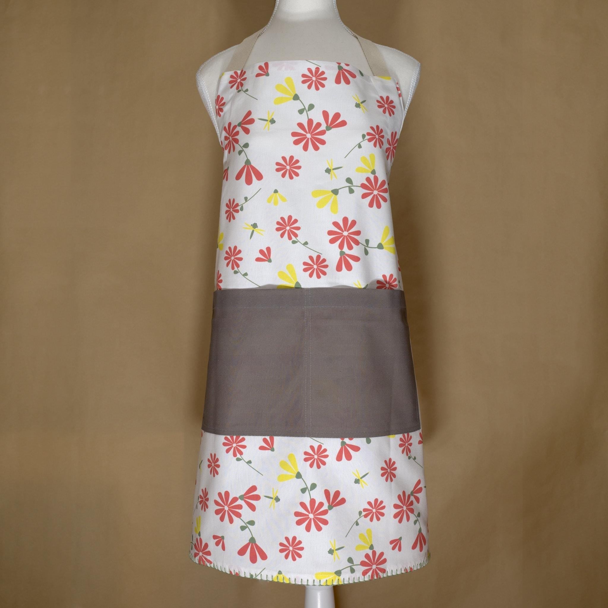 Shy Dragonfly: Washable Cotton Apron-4 Colors