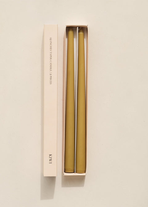 Soy Taper Candle, 12" - Kiwi Clementine Home Floral Gift product_type art-noise.myshopify.com soy-taper-candle-12-kiwi