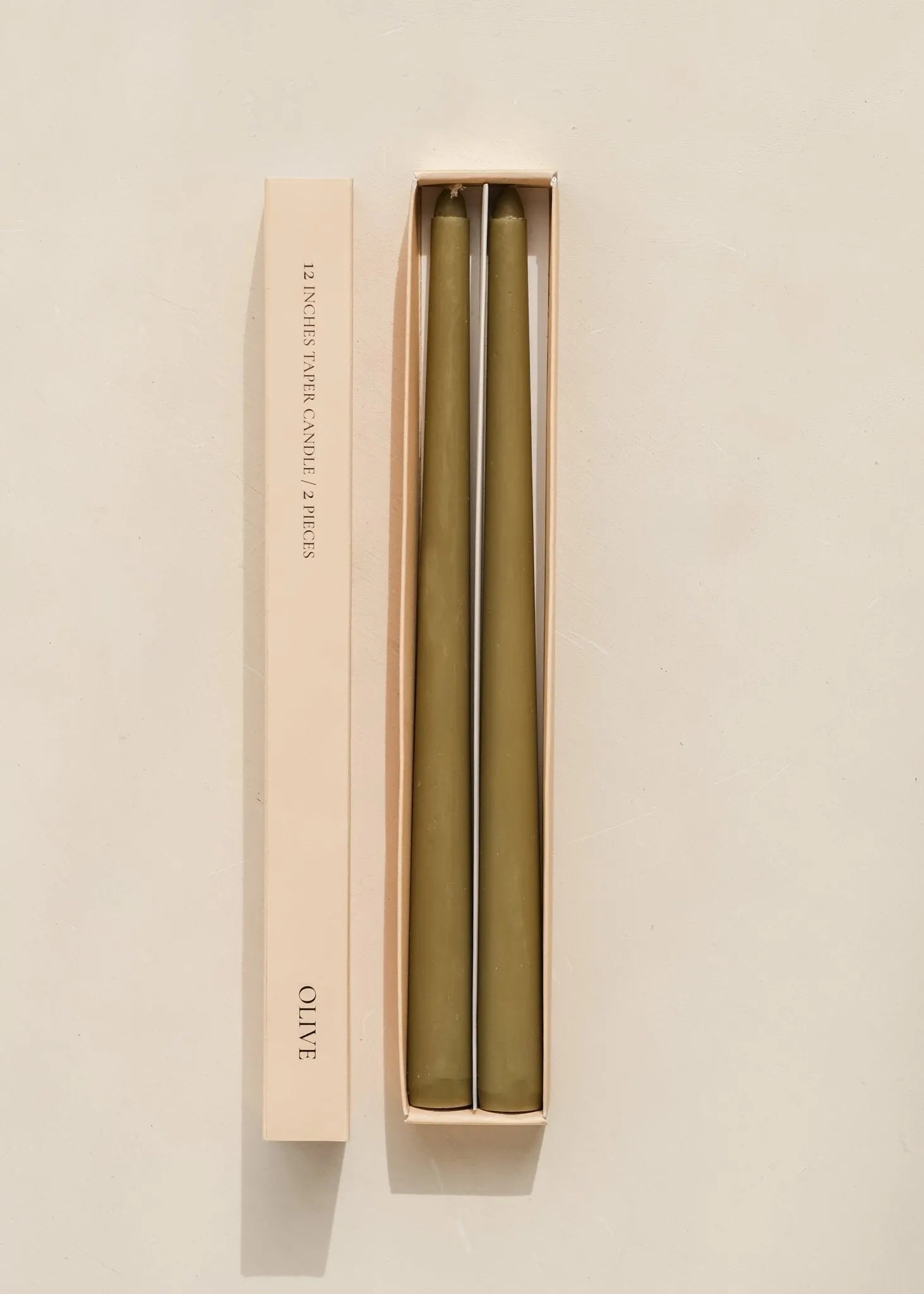 Soy Taper Candle, 12" - Olive Clementine Home Floral Gift product_type art-noise.myshopify.com soy-taper-candle-12-olive Soy Taper Candle, 12" - Olive Clementine Home Floral Gift  art-noise.myshopify.com soy-taper-candle-12-olive