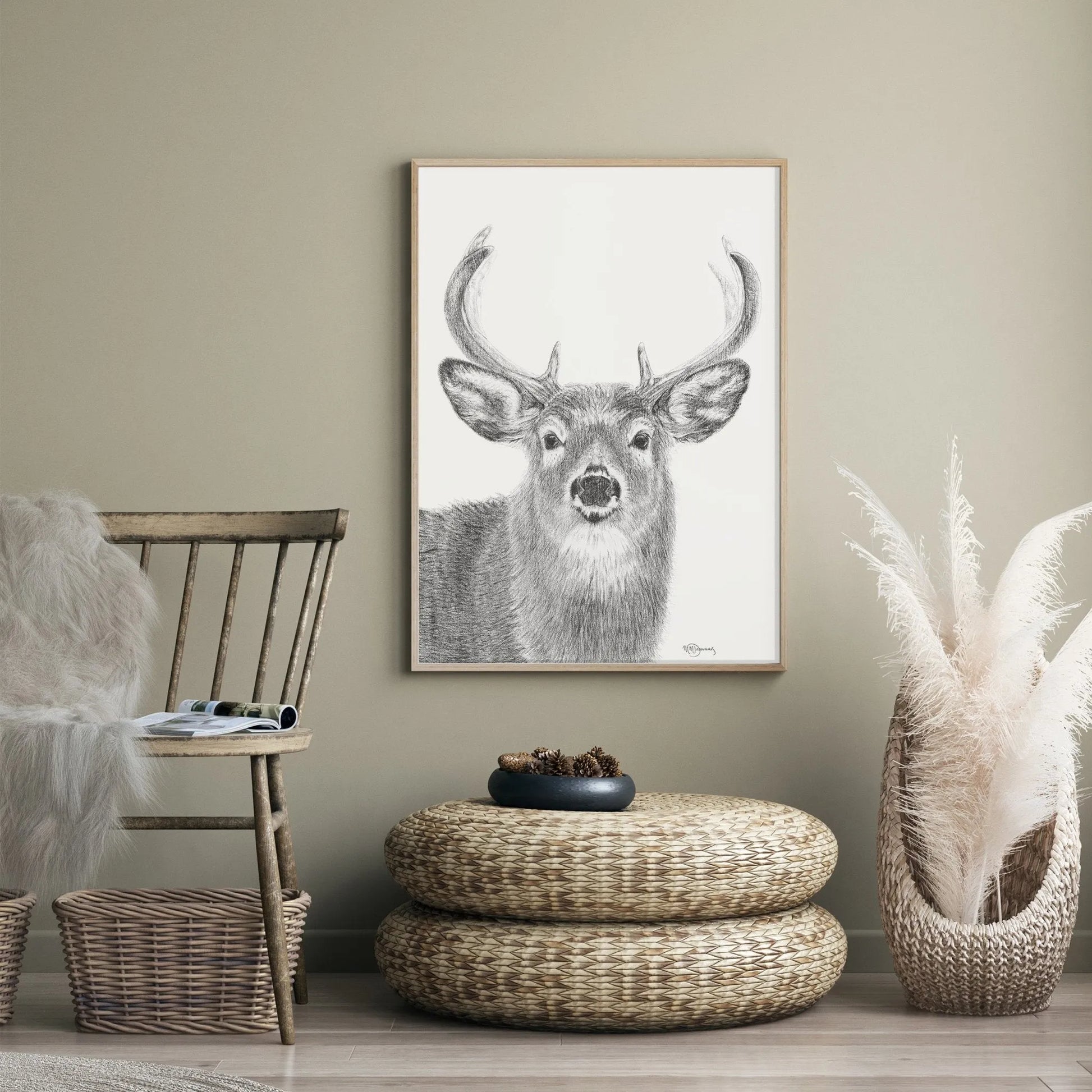 Stag LE NID atelier illustration art-noise.myshopify.com stag Stag LE NID atelier illustration art-noise.myshopify.com stag