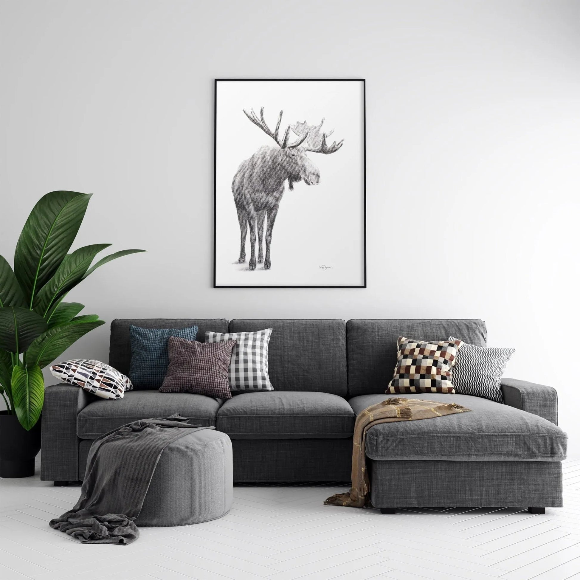 Standing Moose LE NID atelier illustration art-noise.myshopify.com standing-moose Standing Moose LE NID atelier illustration art-noise.myshopify.com standing-moose