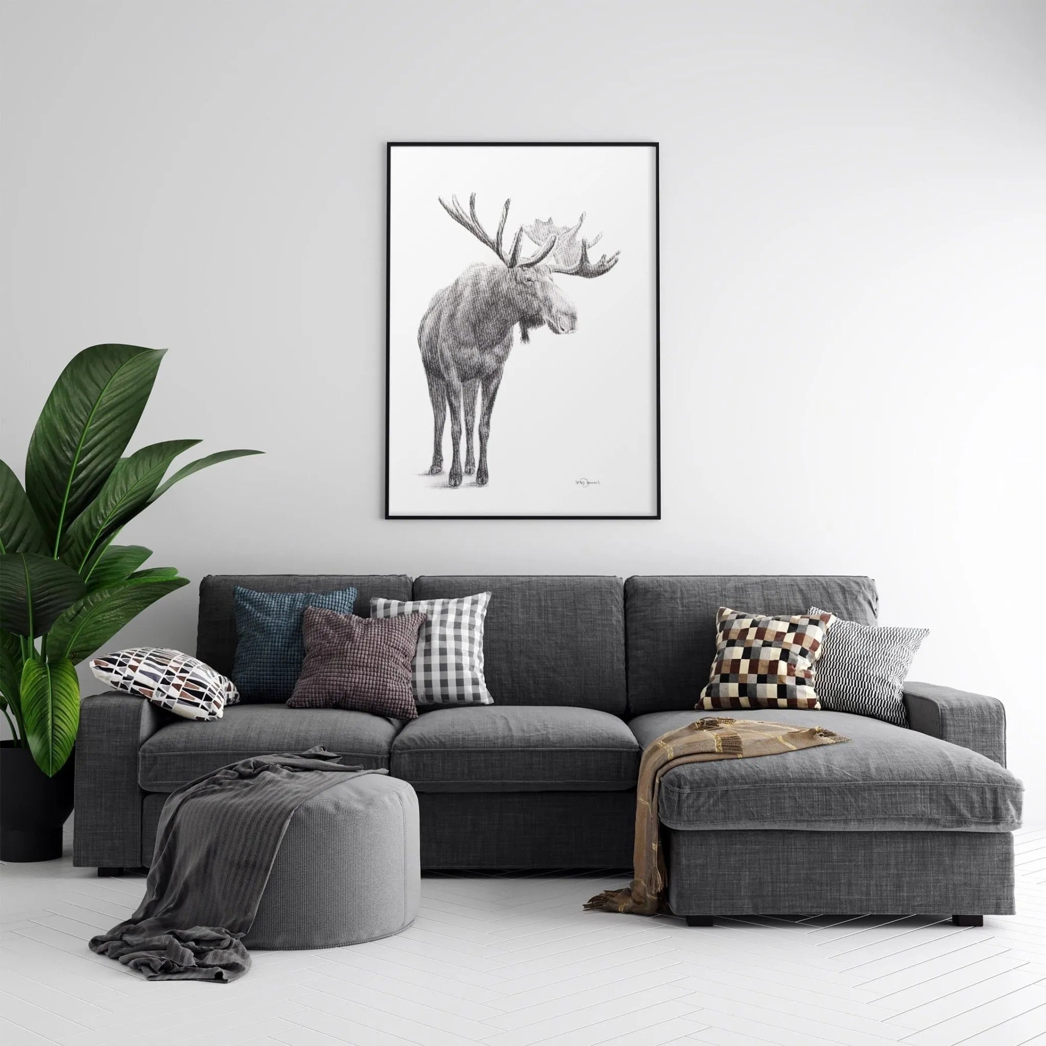 Standing Moose LE NID atelier illustration art-noise.myshopify.com standing-moose Standing Moose LE NID atelier illustration art-noise.myshopify.com standing-moose