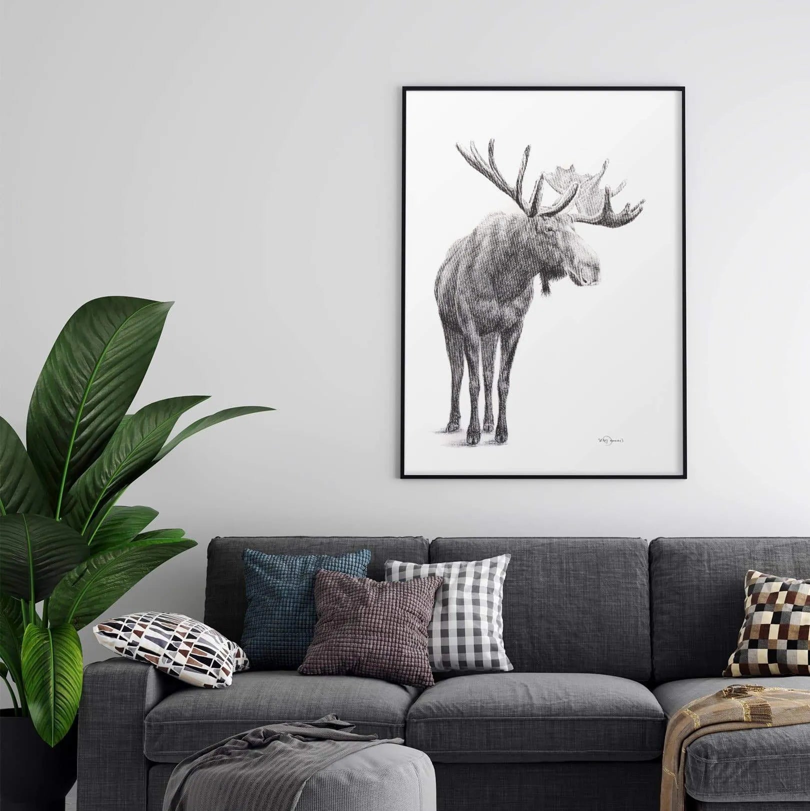 Standing Moose LE NID atelier illustration art-noise.myshopify.com standing-moose Standing Moose LE NID atelier illustration art-noise.myshopify.com standing-moose