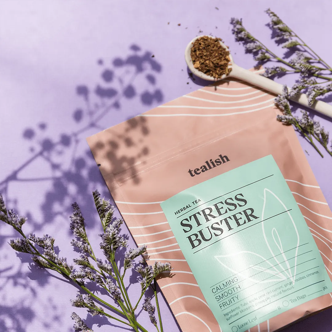 Stress Buster Tealish Herbal Tea art-noise.myshopify.com stress-buster Stress Buster Tealish Herbal Tea art-noise.myshopify.com stress-buster