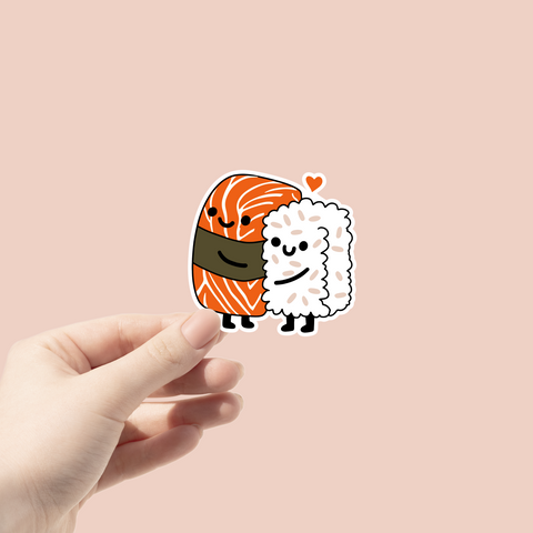 Sushi love Sticker Glitter Paper Scissors sticker art-noise.myshopify.com sushi-love-sticker