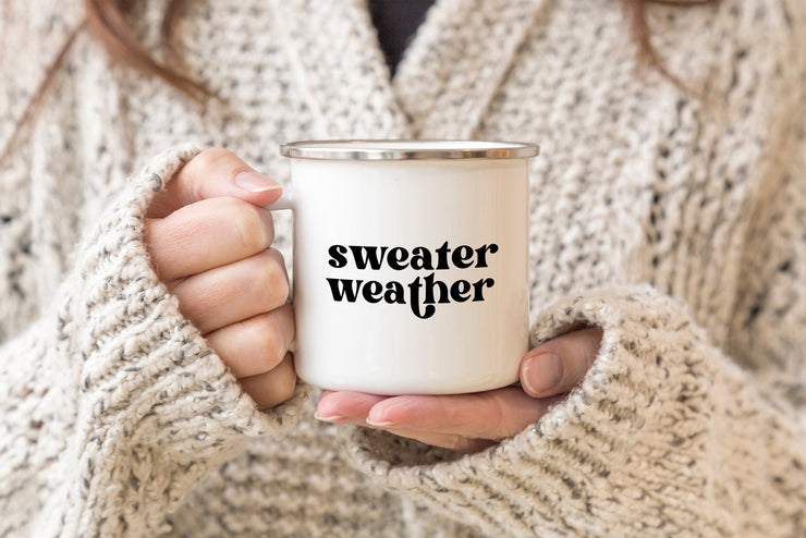 Sweater Weather camper mug