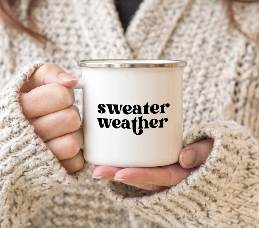 Sweater Weather camper mug
