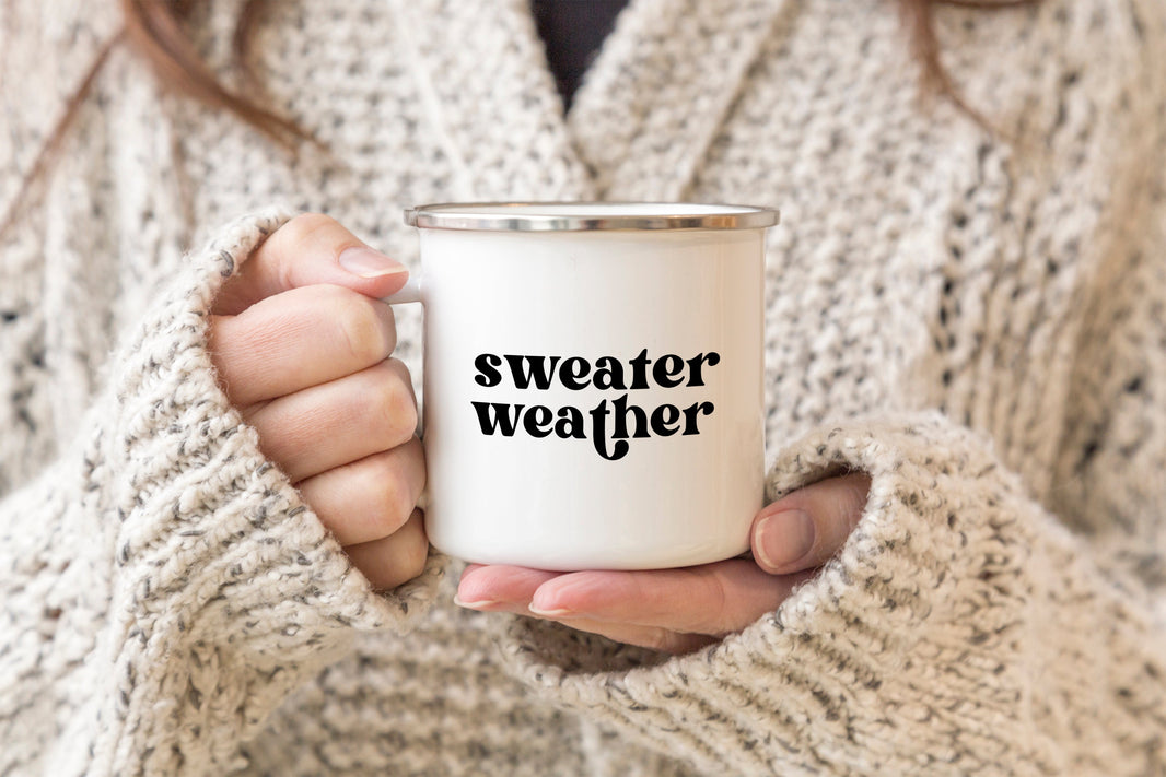 Sweater Weather camper mug