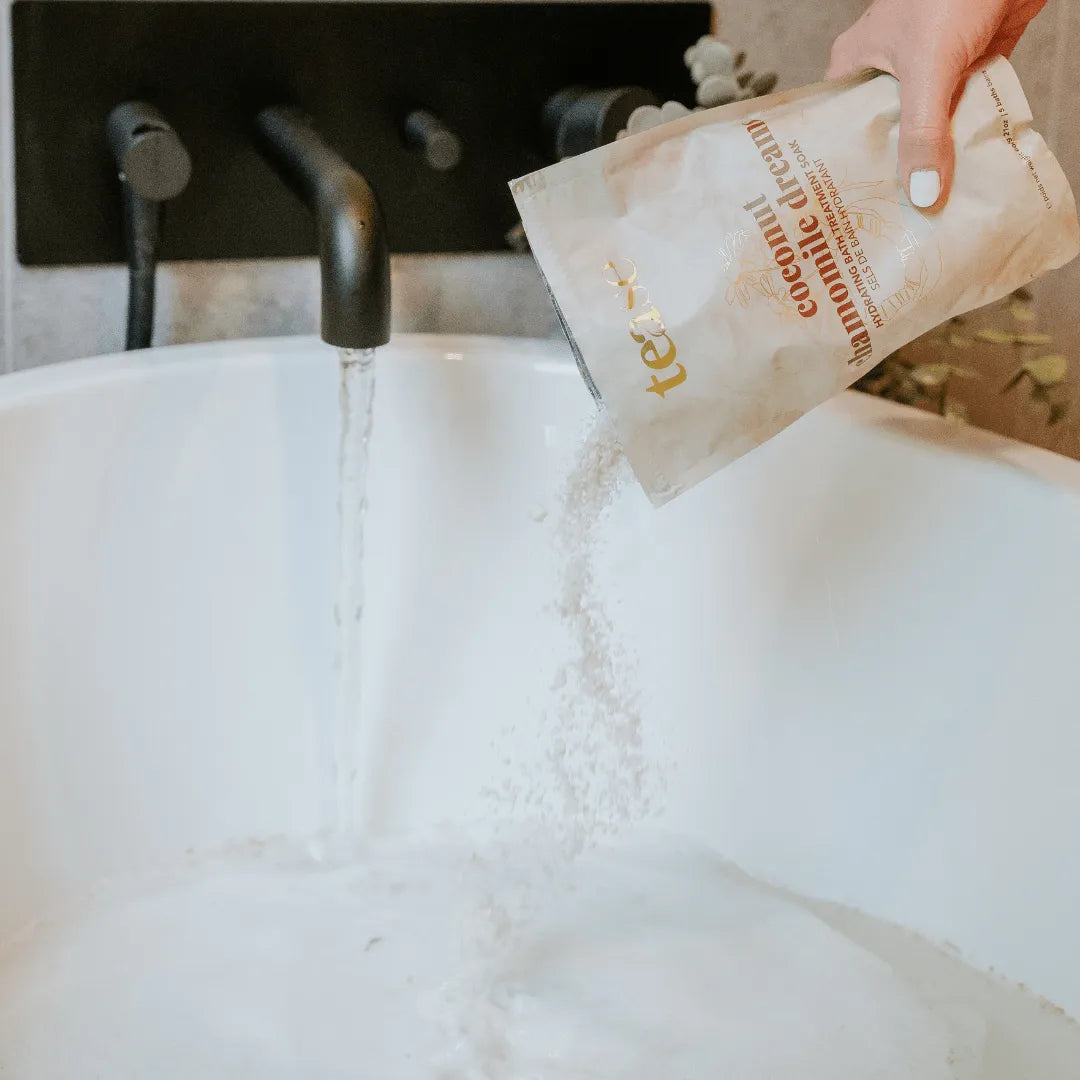  Coconut Chamomile Dreams Bath Soak Tease - Tea Inspired Wellness & Beauty blended green tea art-noise.myshopify.com coconut-chamomile-dreams-bath-soak