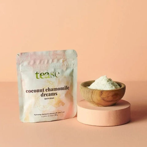  Coconut Chamomile Dreams Bath Soak Tease - Tea Inspired Wellness & Beauty blended green tea art-noise.myshopify.com coconut-chamomile-dreams-bath-soak