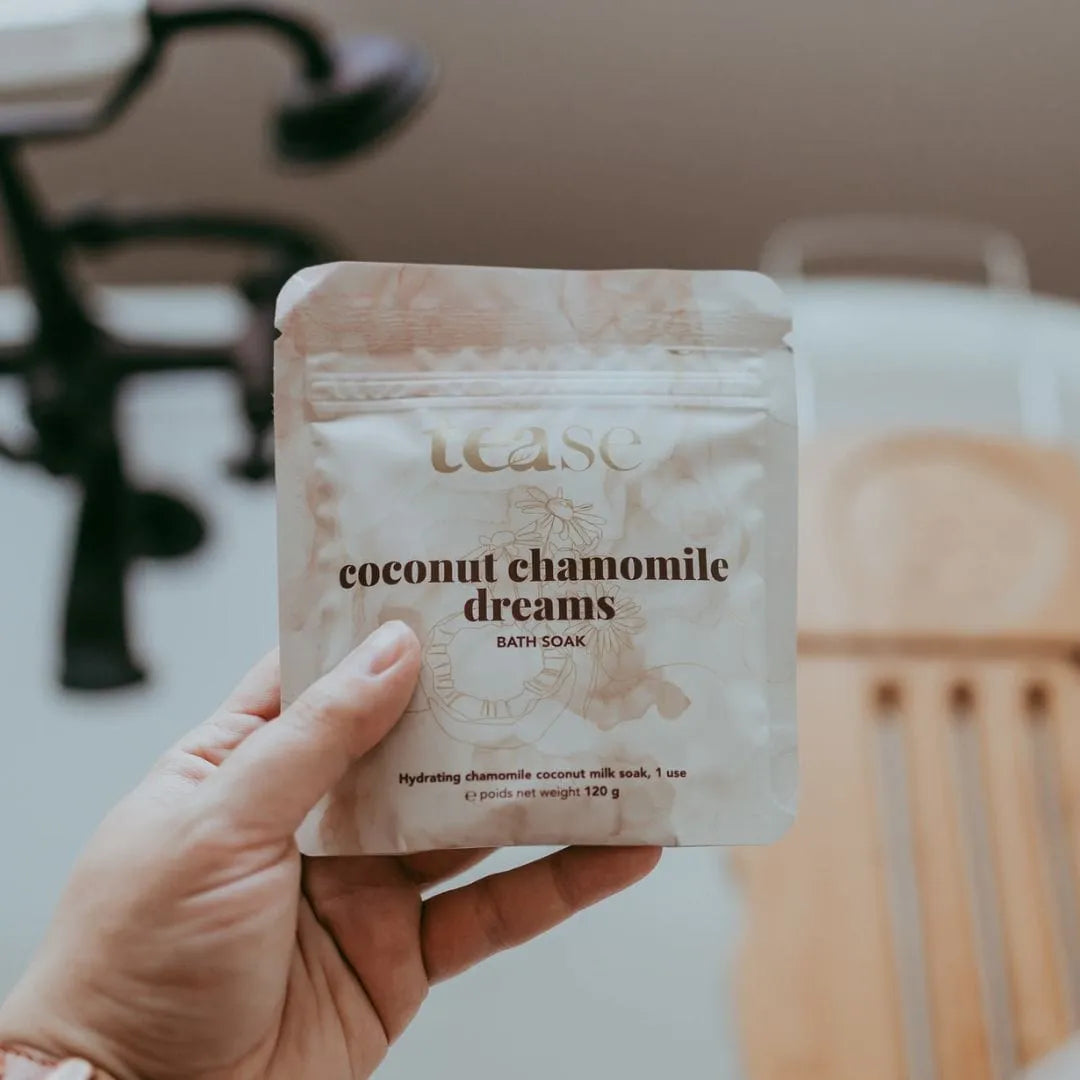  Coconut Chamomile Dreams Bath Soak Tease - Tea Inspired Wellness & Beauty blended green tea art-noise.myshopify.com coconut-chamomile-dreams-bath-soak