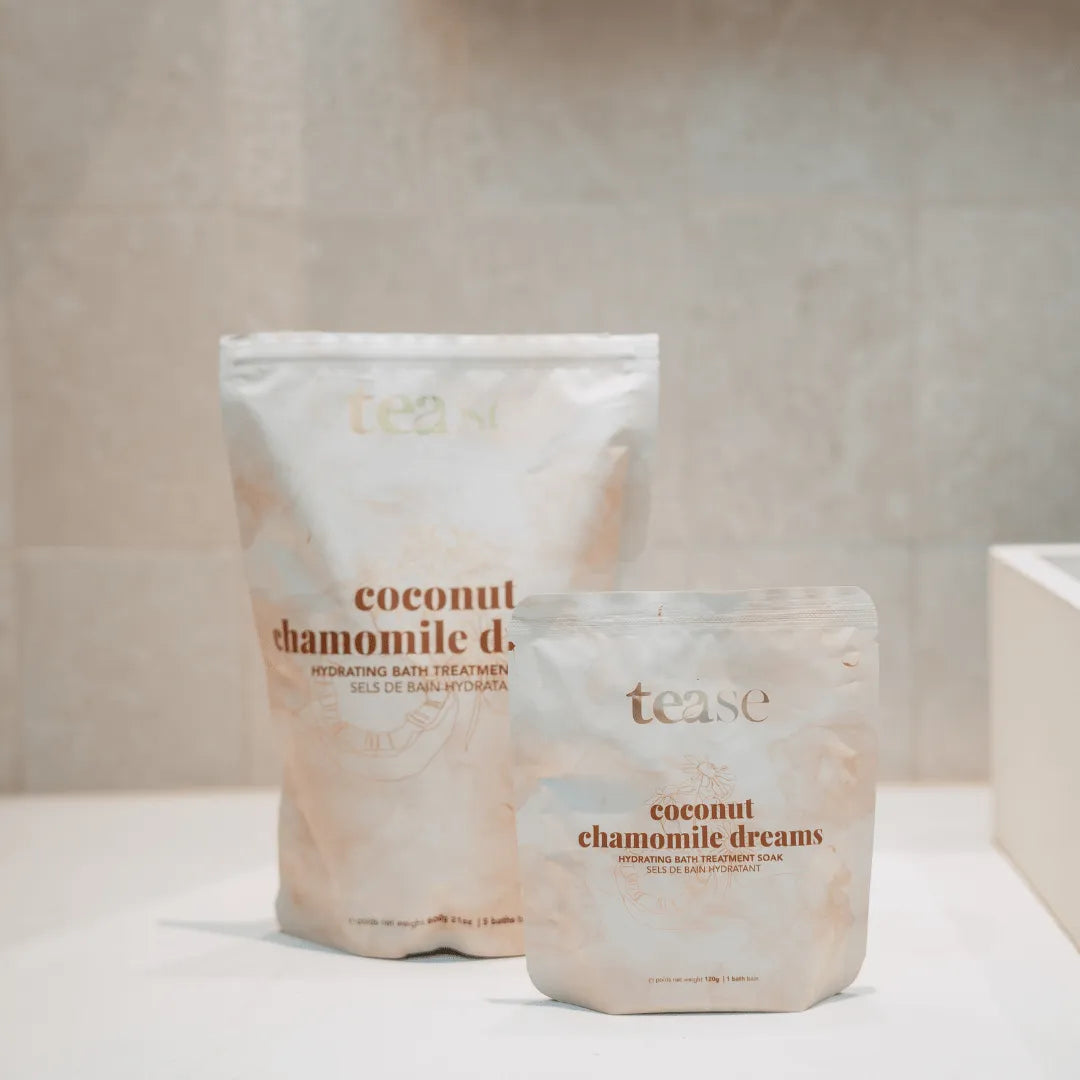  Coconut Chamomile Dreams Bath Soak Tease - Tea Inspired Wellness & Beauty blended green tea art-noise.myshopify.com coconut-chamomile-dreams-bath-soak