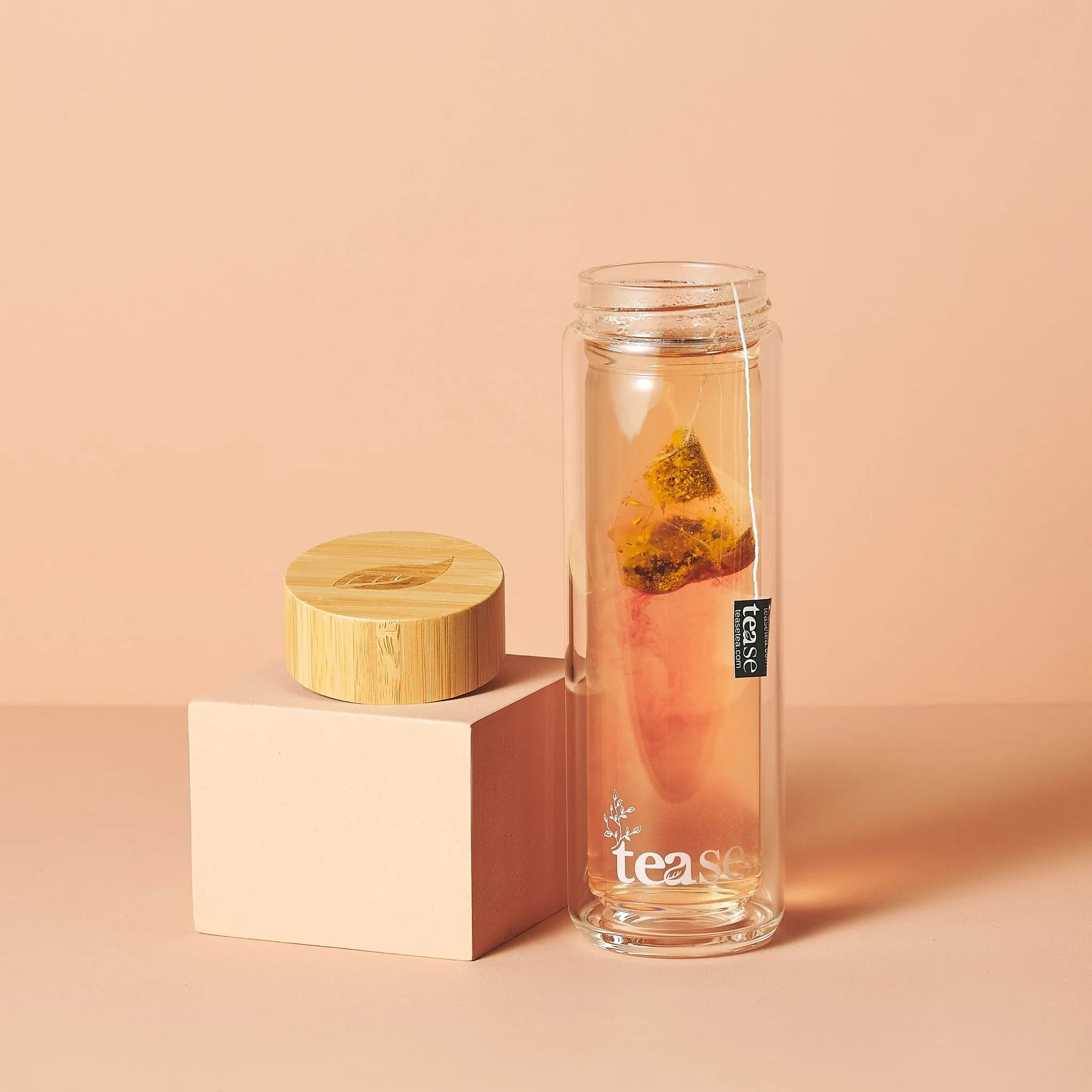  3 in 1 Sustainable Glass and Bamboo Tea Tumbler Tease - Tea Inspired Wellness & Beauty Tease > Drinkware > Tumblers art-noise.myshopify.com 3-in-1-sustainable-glass-and-bamboo-tea-tumbler