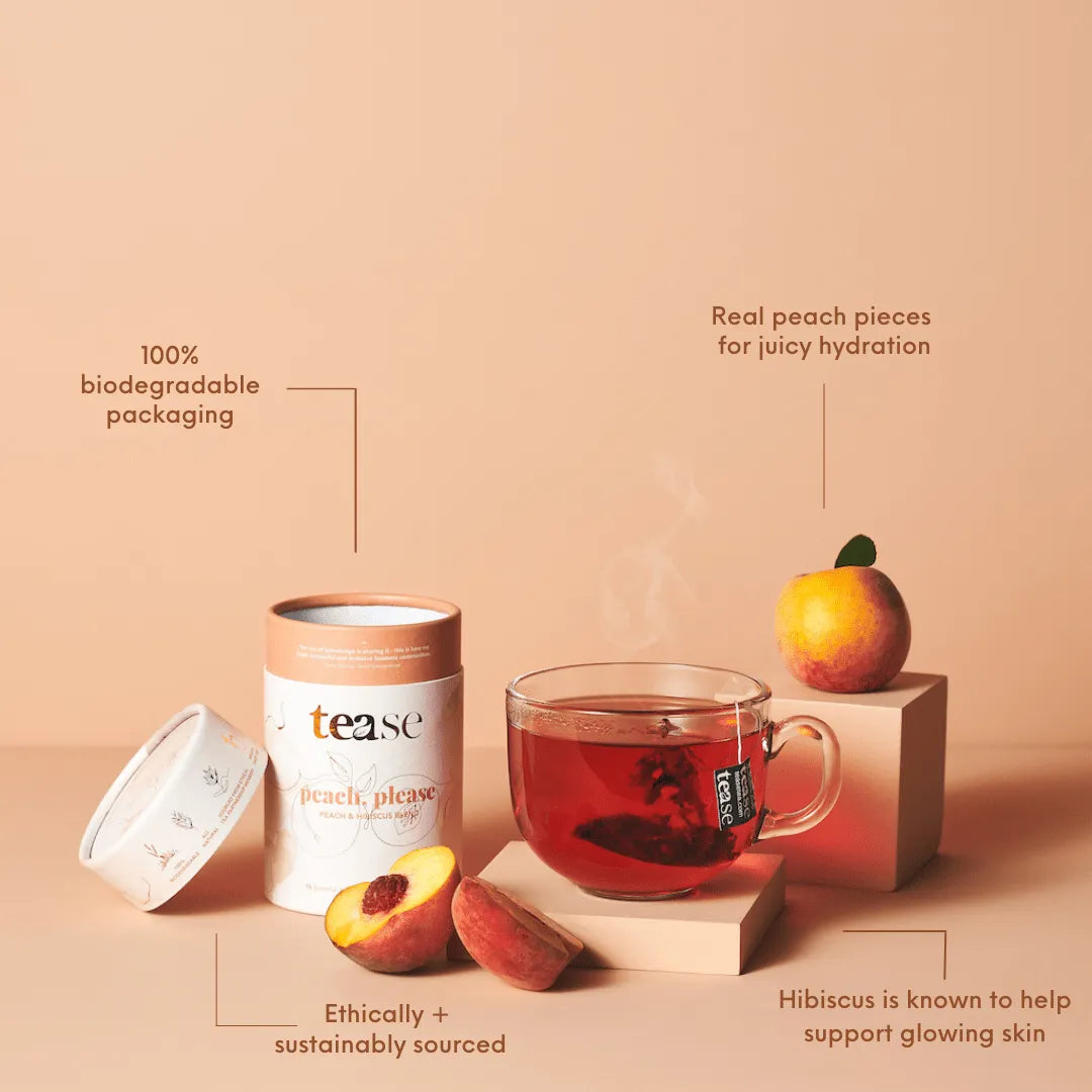  Peach, Please Tease - Tea Inspired Wellness & Beauty Natural Tea Blend art-noise.myshopify.com peach-please
