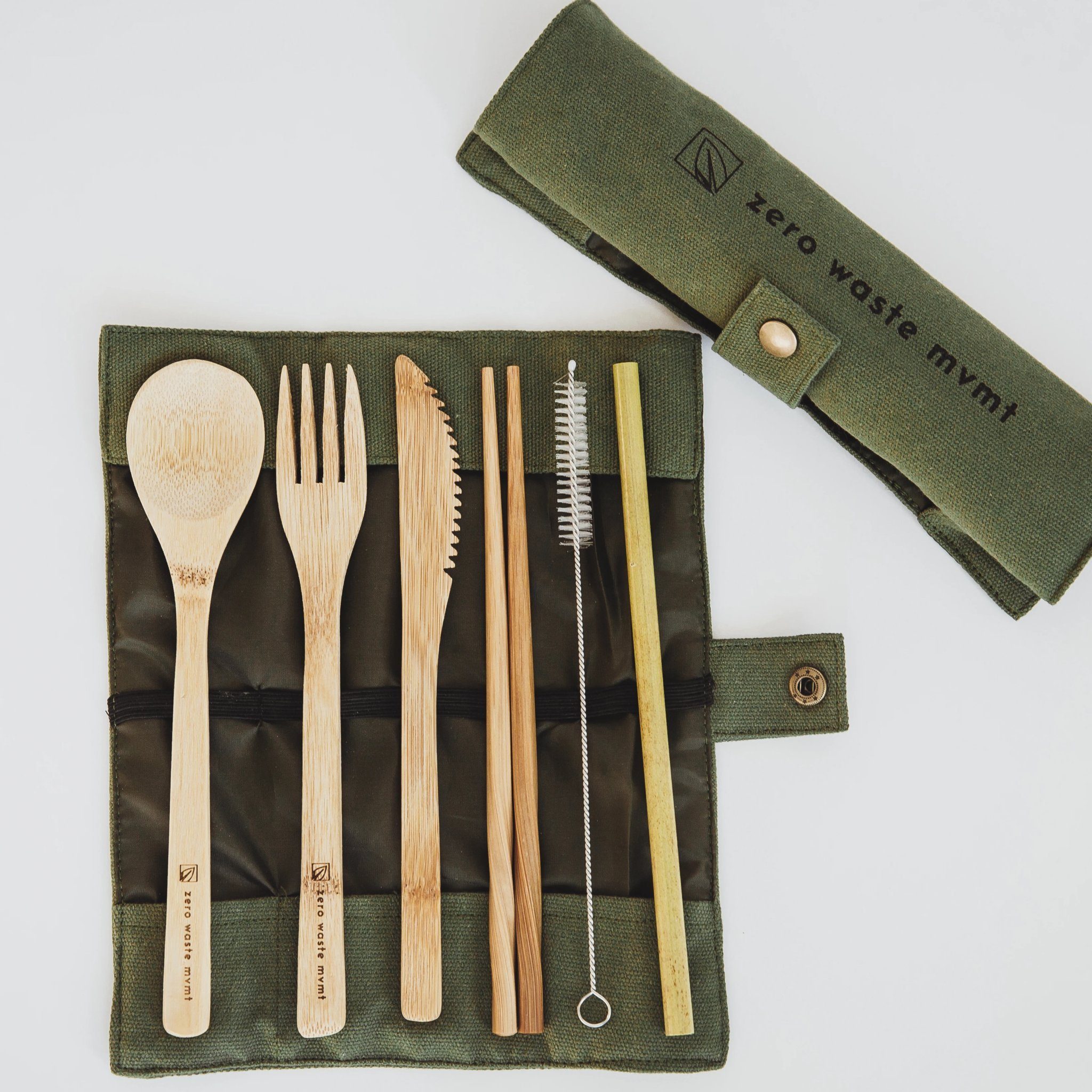 Travel Bamboo Utensil Set With Pouch Zero Waste MVMT Bamboo Utensil art-noise.myshopify.com travel-bamboo-utensil-set-with-pouch