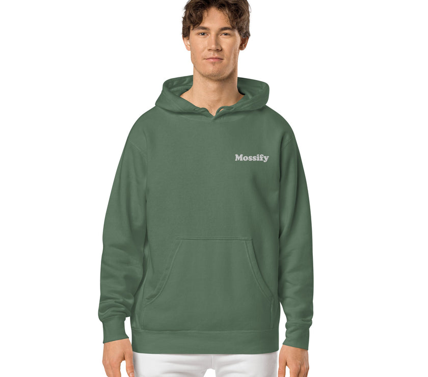 Mossify Pigment-Dyed Hoodie Unisex - Embroidered