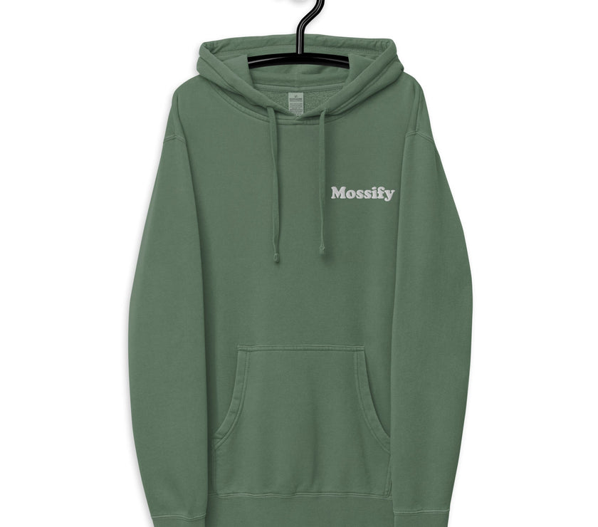 Mossify Pigment-Dyed Hoodie Unisex - Embroidered