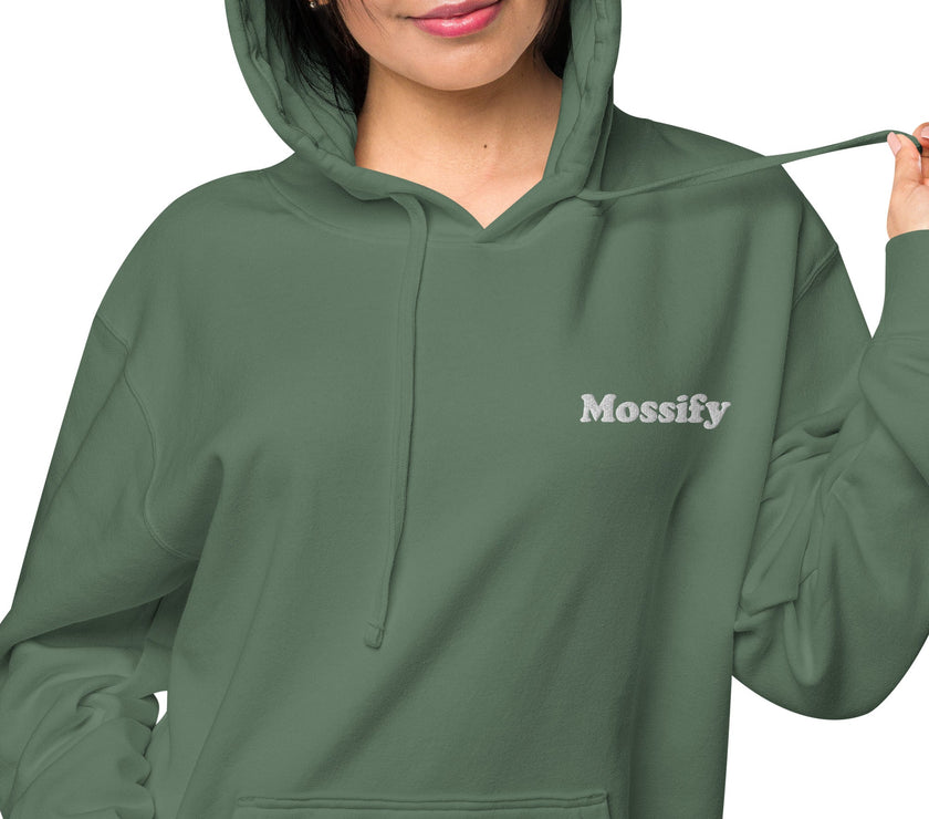 Mossify Pigment-Dyed Hoodie Unisex - Embroidered