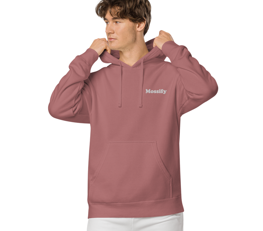 Mossify Pigment-Dyed Hoodie Unisex - Embroidered