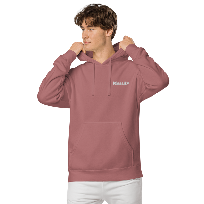 Mossify Pigment-Dyed Hoodie Unisex - Embroidered
