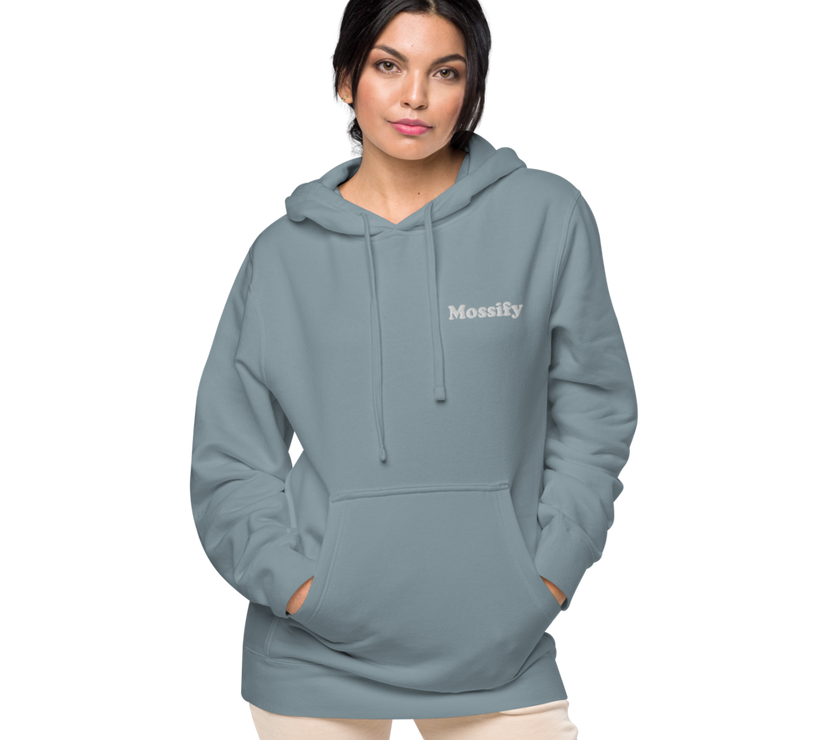 Mossify Pigment-Dyed Hoodie Unisex - Embroidered