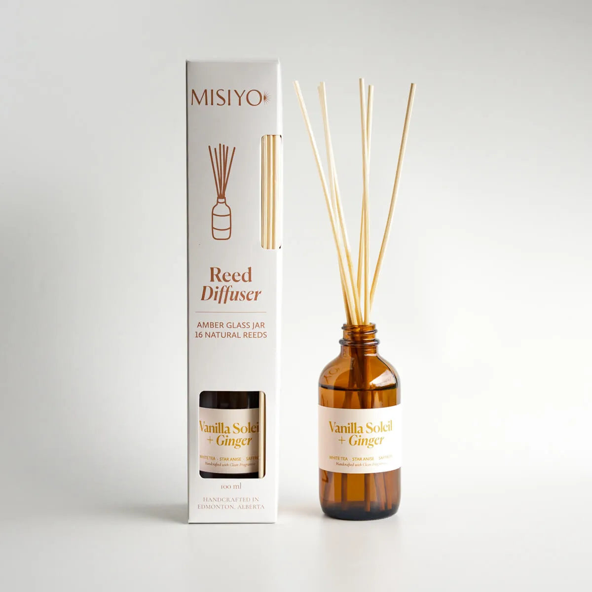  Vanilla Soleil + Ginger Reed Diffuser Misiyo Candle Co Reed Diffusers art-noise.myshopify.com vanilla-soleil-ginger-reed-diffuser