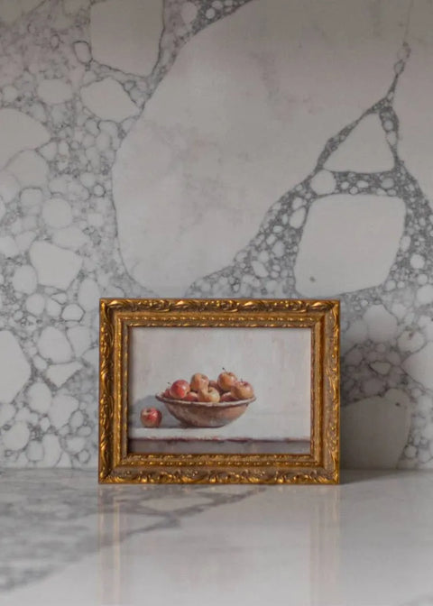  Vintage Pomme | French Brass Gold Mould Framed Art - 8" x 10" Clementine Home Floral Gift  art-noise.myshopify.com vintage-pomme-french-brass-gold-mould-framed-art-8-x-10