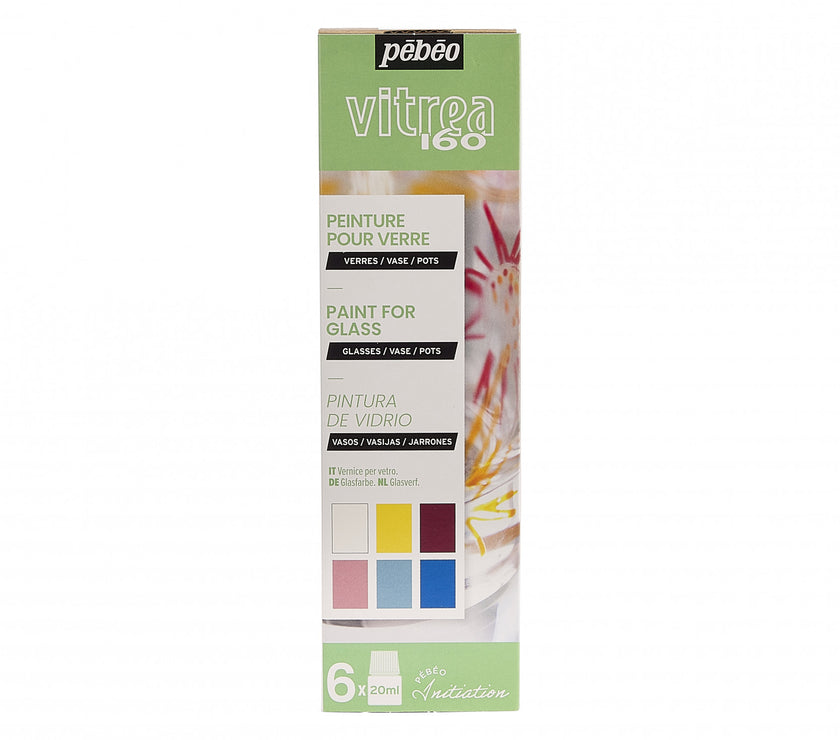 Pebeo - Vitrea 160 - Initiation Set Gloss 6 x 20 ml - Art Noise