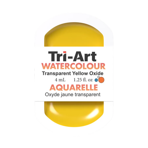Tri-Art Water Colour Pans - Transparent Yellow Oxide - 4 mL - Art Noise Tri-Art Water Colour Pans - Transparent Yellow Oxide - 4 mL Tri-Art Mfg.  art-noise.myshopify.com tri-art-water-colour-pans-transparent-yellow-oxide-4-ml