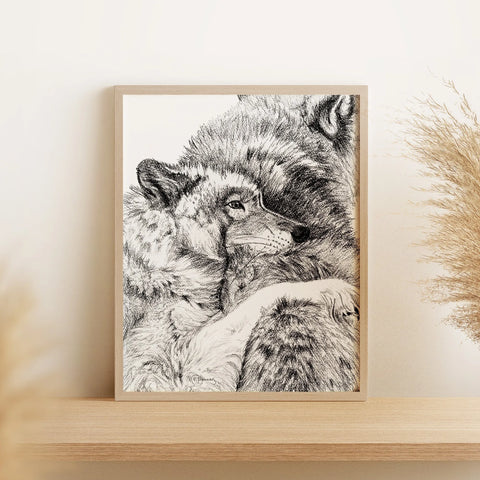 Wolf Cuddles LE NID atelier illustration art-noise.myshopify.com wolf-cuddles Wolf Cuddles LE NID atelier illustration art-noise.myshopify.com wolf-cuddles